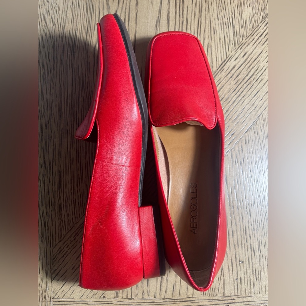 Aersoles Red Leather Flats size 6.5 CLEARANCE - ANY 2 PAIRS OF SHOES $35